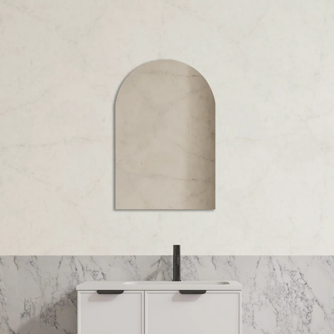 Arch Pencil Edge Bathroom Mirror – Wall Mounted Plain Design 600*900mm