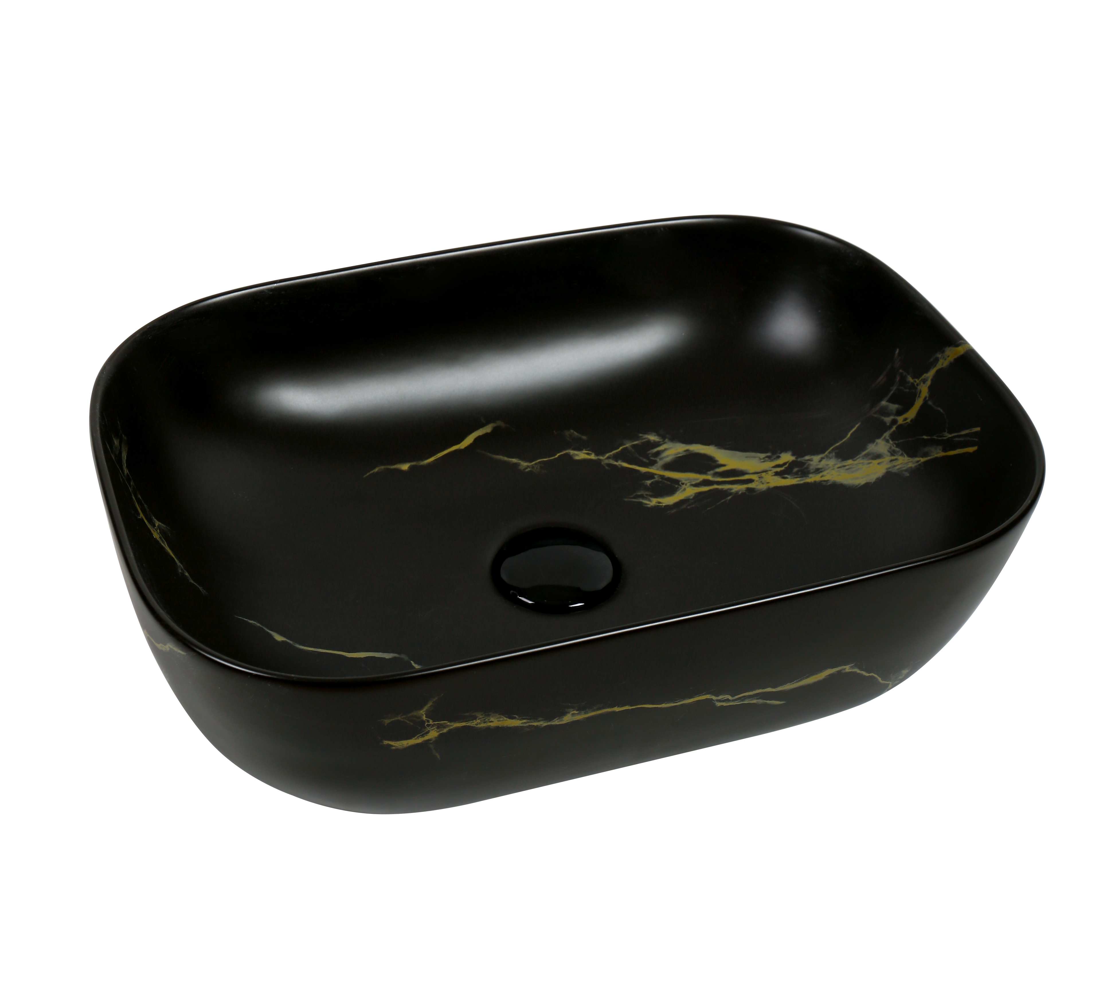 Rectangular Premium Ceramic Marble Above-Counter Basin 455*320*165mm