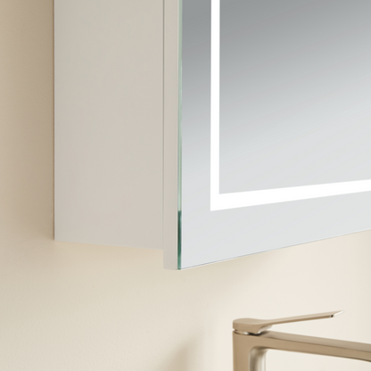 LED Shaving Cabinet 600x900x155mm LH-MR07LED-6090MW/MB