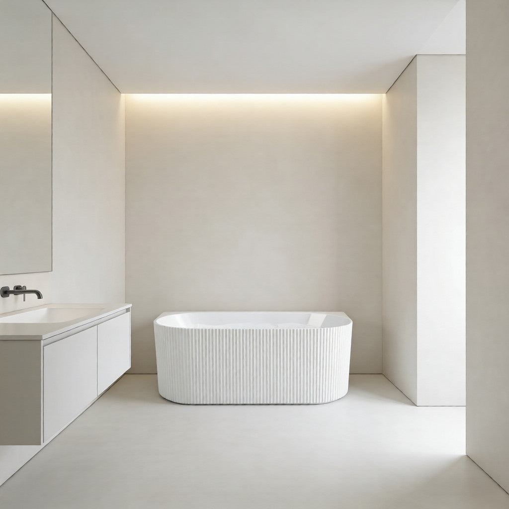 Rochelle Oval  Back to Wall Bathtub 1500x750x580mm