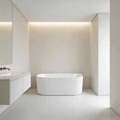 Rochelle Oval  Back to Wall Bathtub 1500x750x580mm