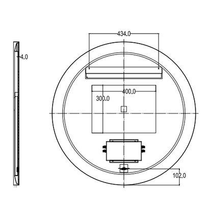 Luna Iron Framed LED Mirror LFM600/800/900R-GM