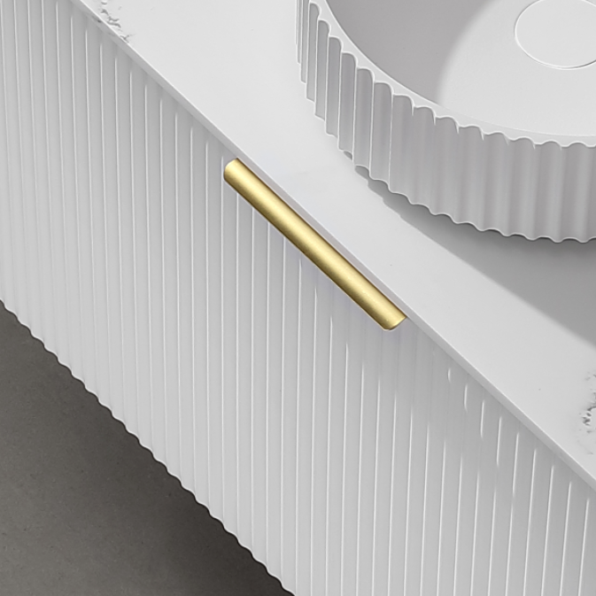 Ceto AVALON Wall Hung PVC Cabinet Matte White Curve Edge Size:590*493*470mm