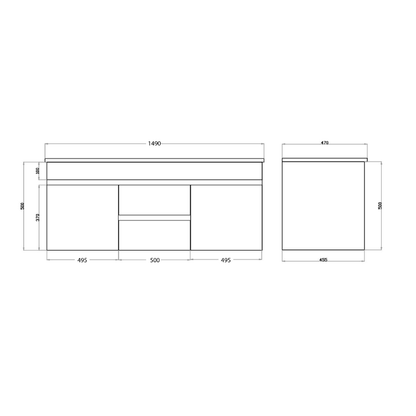 Vessel Sink 600/750/900/1200/1500/1800mm