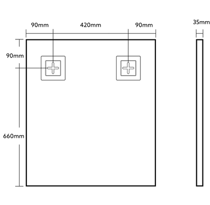 Jasper Matte Black Aluminum Framed Mirror 5mm Copper Free with Safety Film 450/600/750/900/1200mm