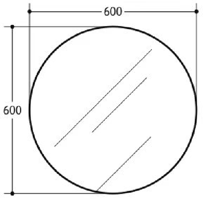 Luna Aluminum Framed Mirror 5mm Copper Free with Safety Film 600/700/800mm KR600F/KR700F/KR800F-MB/BG/BN/GM