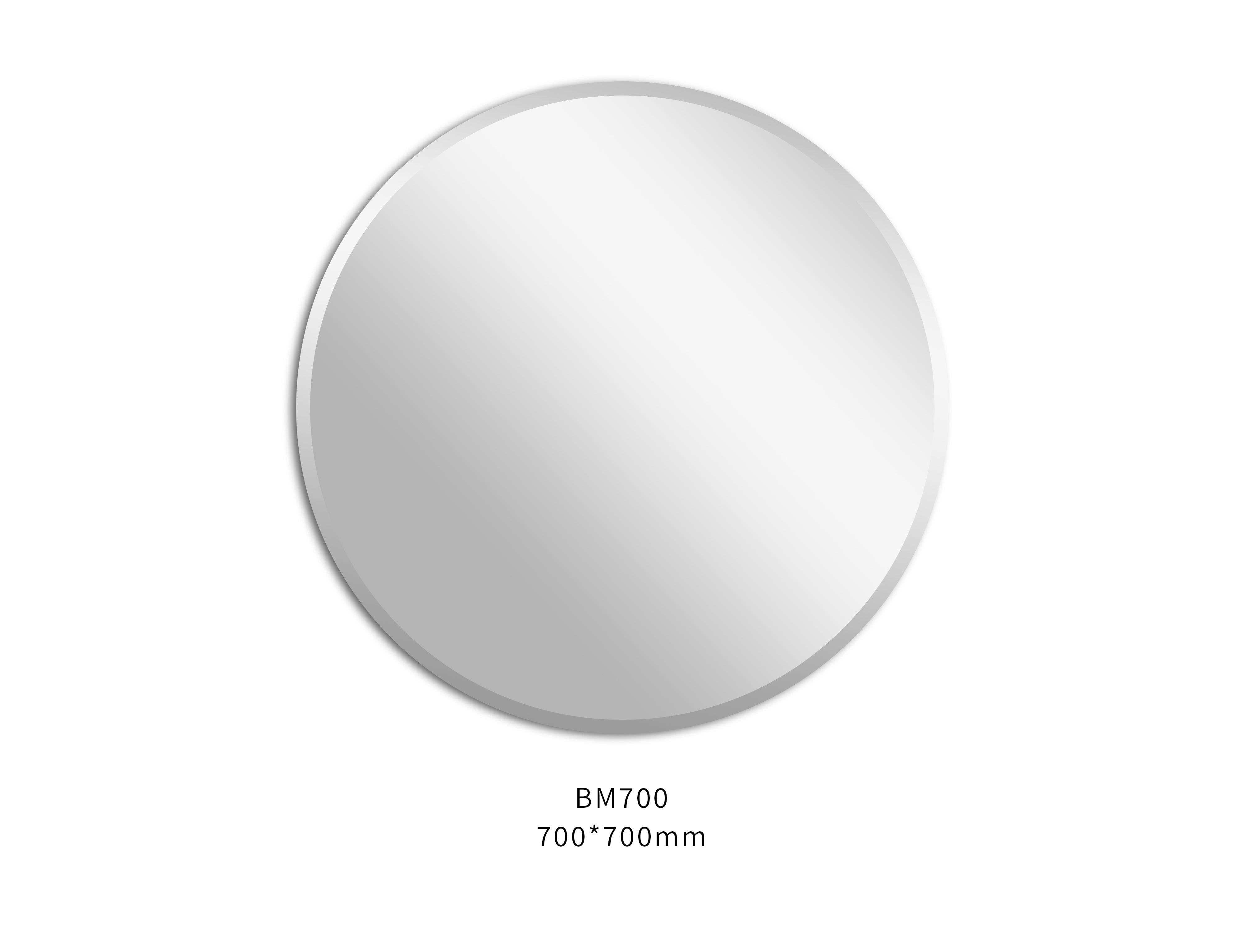 700×700mm Round Beveled Edge Bathroom Mirror – Plain Wall Mounted
