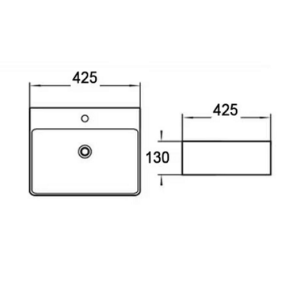 Above Counter Basin 425*425*130mm