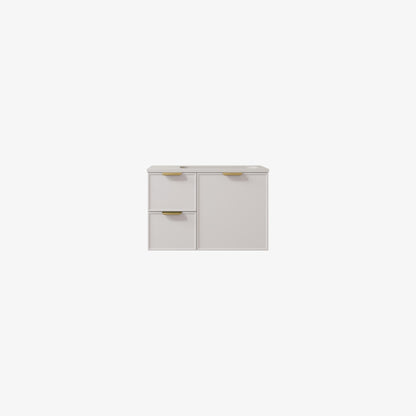 CETO Miami Wall Hung PVC Vanity with U shape soft closing drawers 600/750/900/1200SD/1500SD
