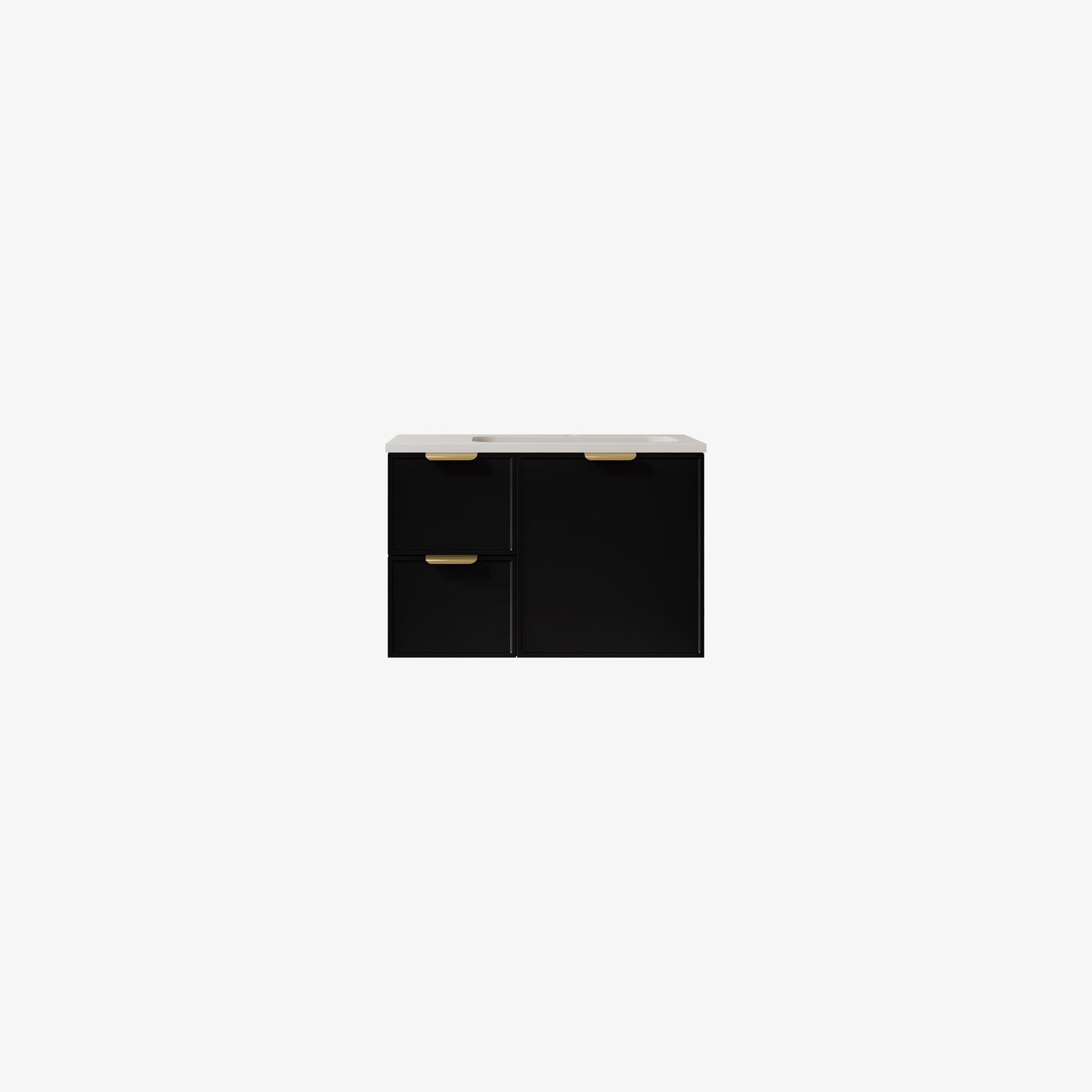 CETO Miami Wall Hung PVC Vanity with U shape soft closing drawers 600/750/900/1200SD/1500SD