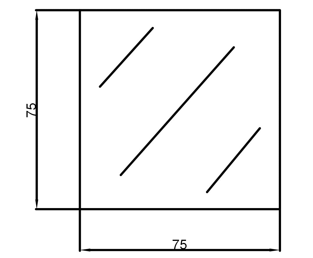 Pencil Edge Bathroom Mirror – Wall Mounted 450-1500mm