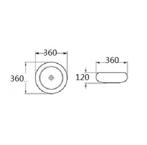 Above Counter Basin 360*360*120mm