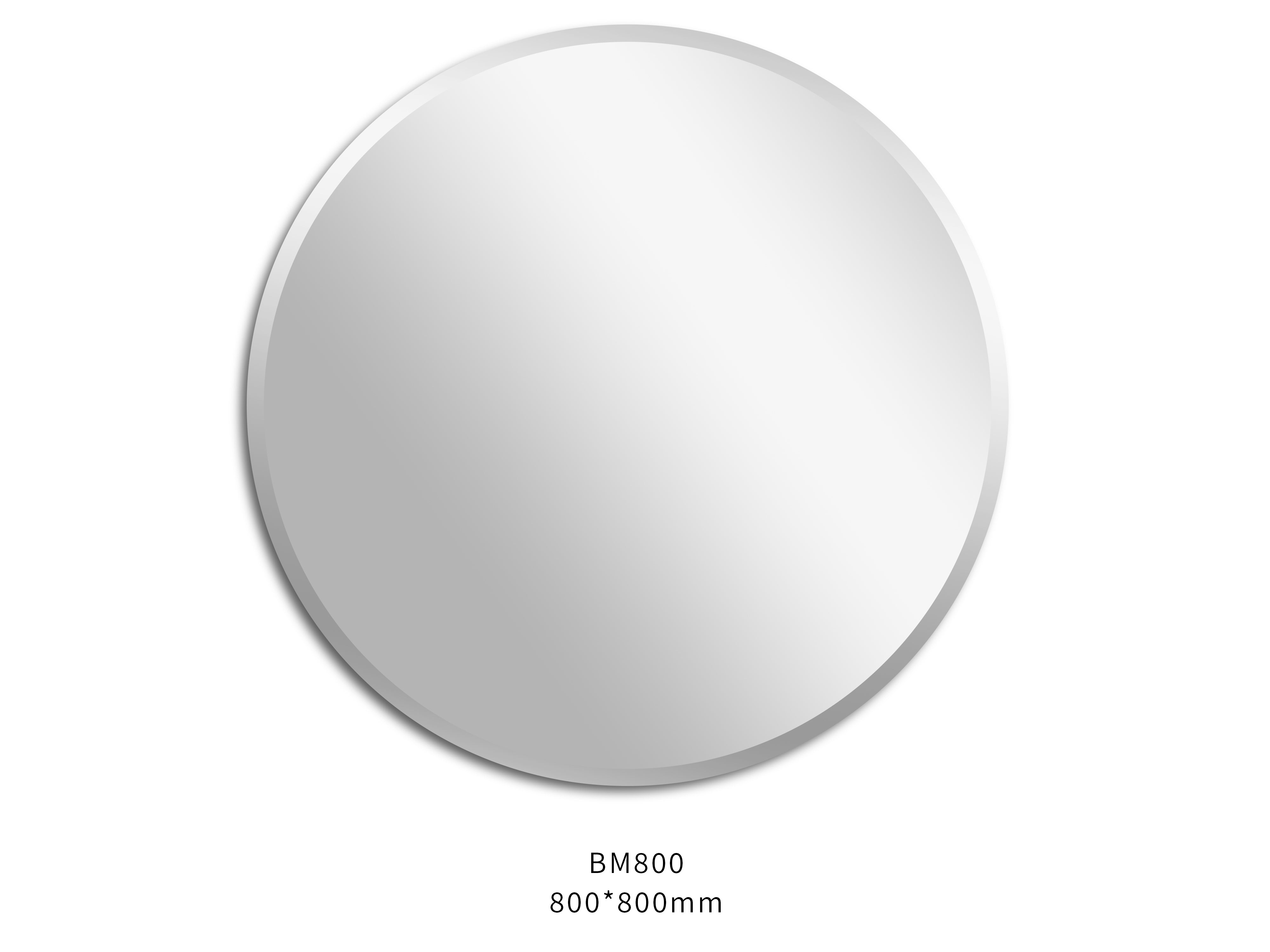 800×800mm Round Beveled Edge Bathroom Mirror – Plain Wall Mounted