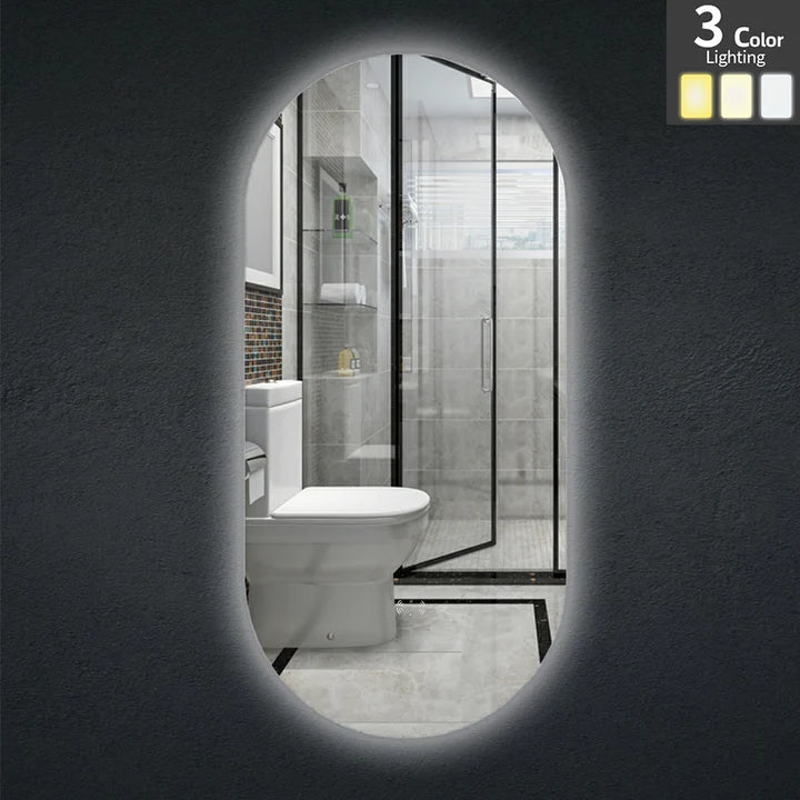 Ovian Back Lit LED Mirror 450*900mm Three Lights