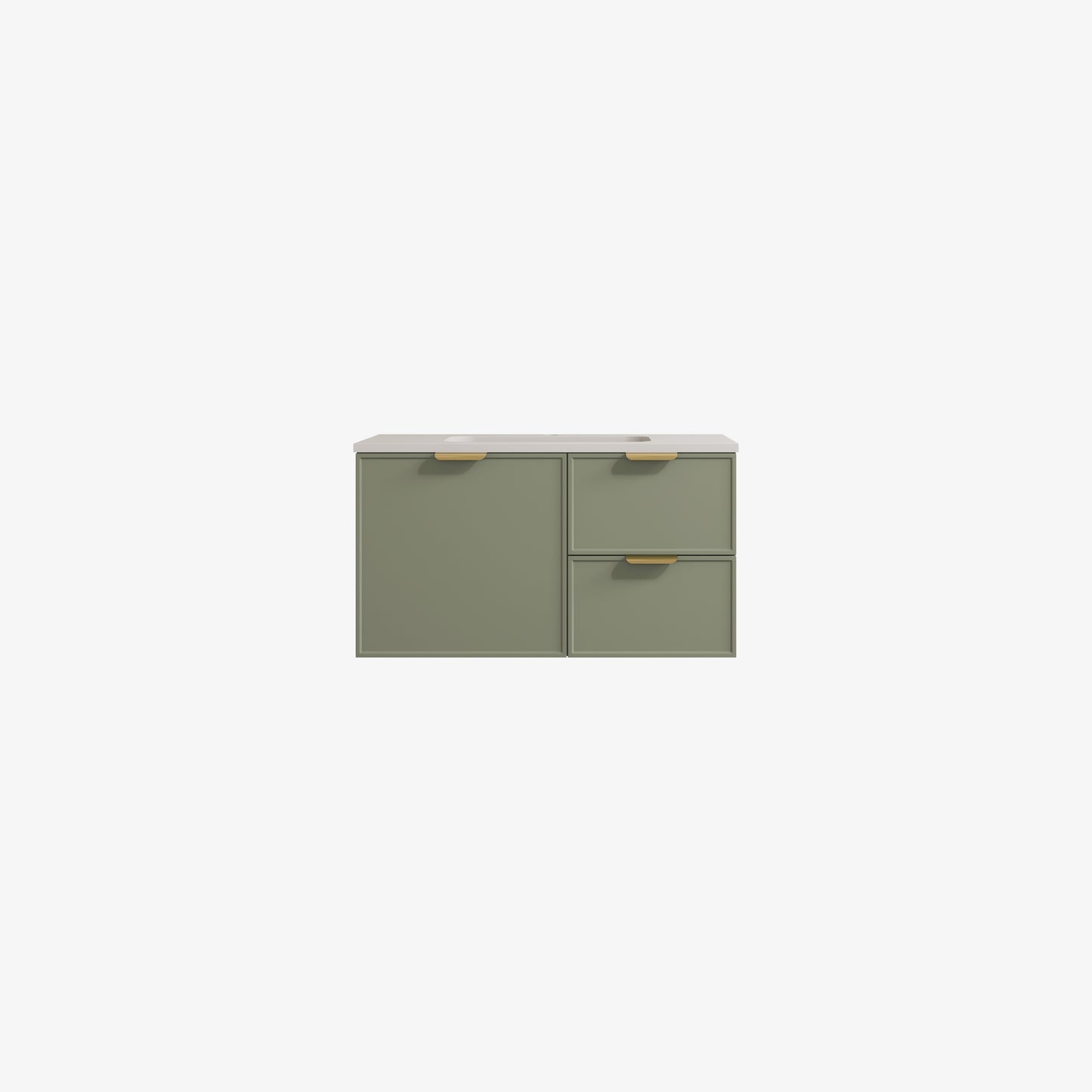 CETO Miami Wall Hung PVC Vanity with U shape soft closing drawers 600/750/900/1200SD/1500SD