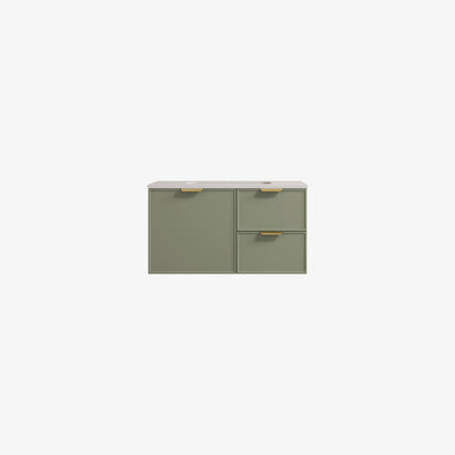 CETO Miami Wall Hung PVC Vanity with U shape soft closing drawers 600/750/900/1200SD/1500SD