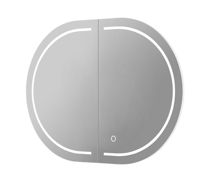Olivia LED PVC Mirror Shaving Cabinet 900x600x155mm OPLSV9060MB/MW-LED