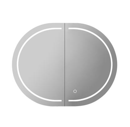 Olivia LED PVC Mirror Shaving Cabinet 900x600x155mm OPLSV9060MB/MW-LED