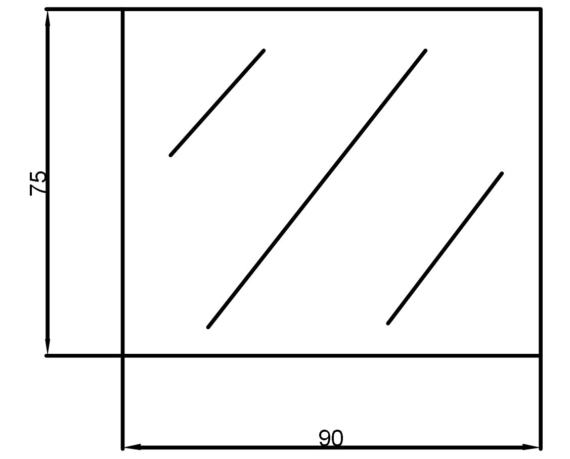 Beveled Edge Bathroom Mirror –Wall Mounted 450-1500mm