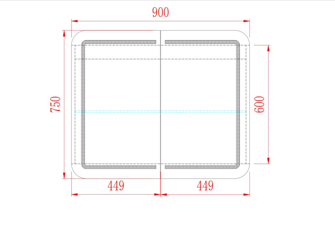 VITO LED PVC Mirror Shaving Cabinet LSSV6075MW-LED 600-1500mm