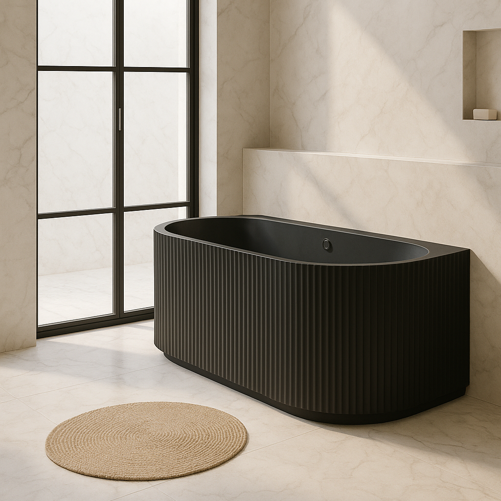 Rochelle Fluted Back to Wall Bathtub 1500/1700mm