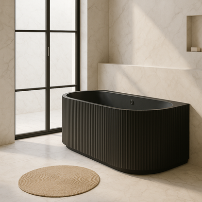 Rochelle Oval  Back to Wall Bathtub 1500x750x580mm