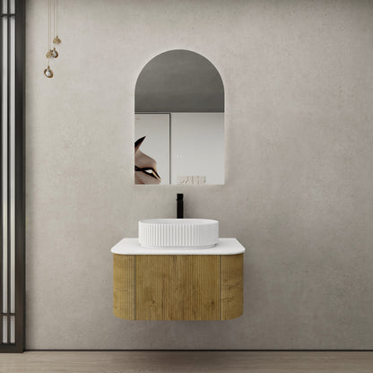Bronte Standard Wall Hung Vanity 738*493*347mm Prime Oak Cabinet Only