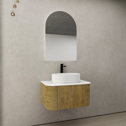 Bronte Standard Wall Hung Vanity 738*493*347mm Prime Oak Cabinet Only