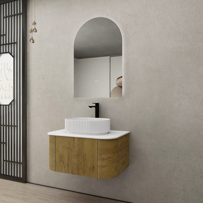 Bronte Standard Wall Hung Vanity 738*493*347mm Prime Oak Cabinet Only