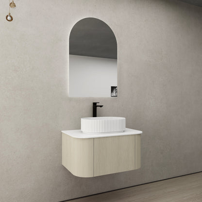 Bronte Standard Wall Hung Vanity 738*493*347mm Coastal Oak Cabinet Only