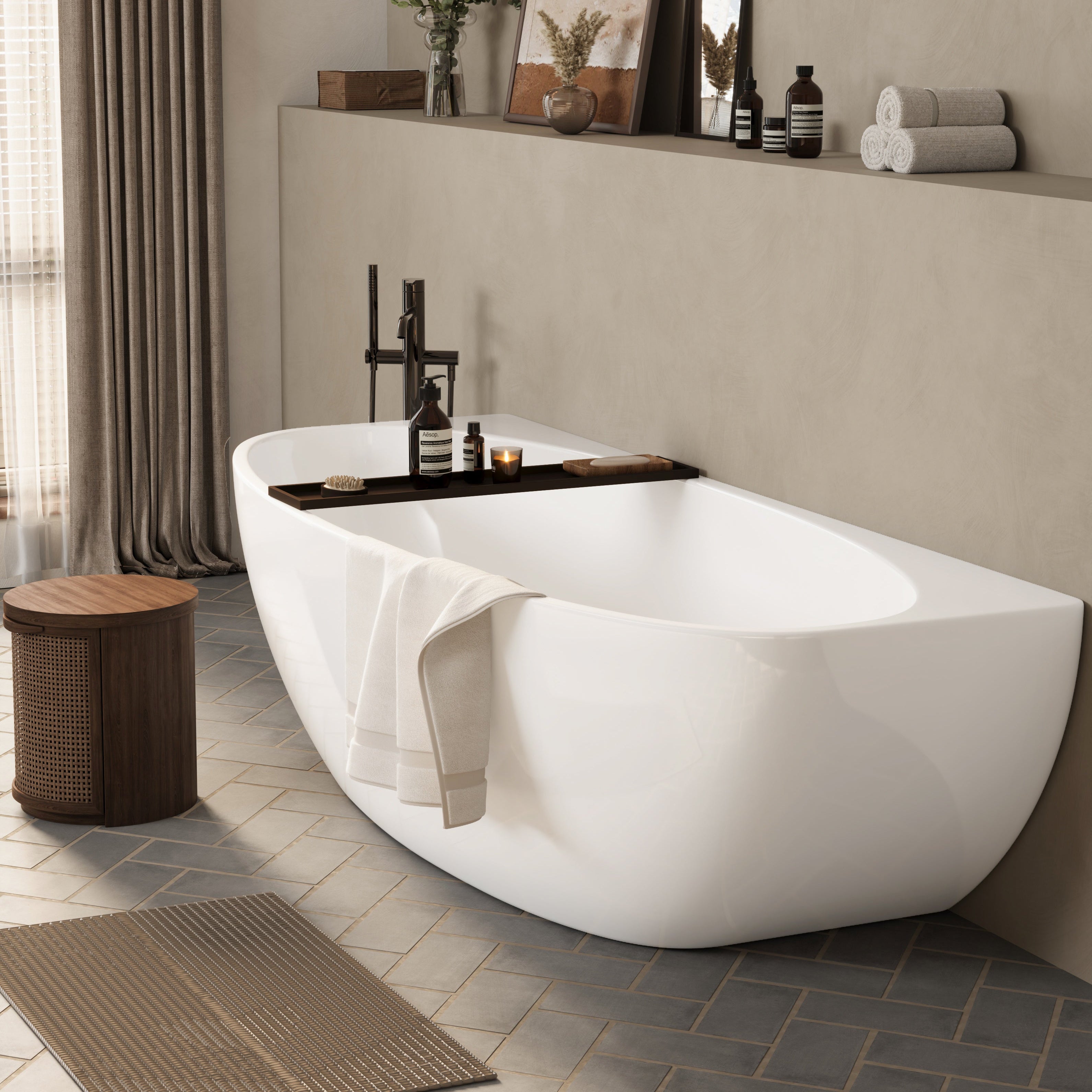 Deltora Back to Wall Bathtub 1500/1700mm