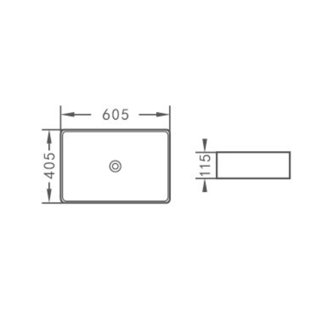 Above Counter Basin 515/615mm