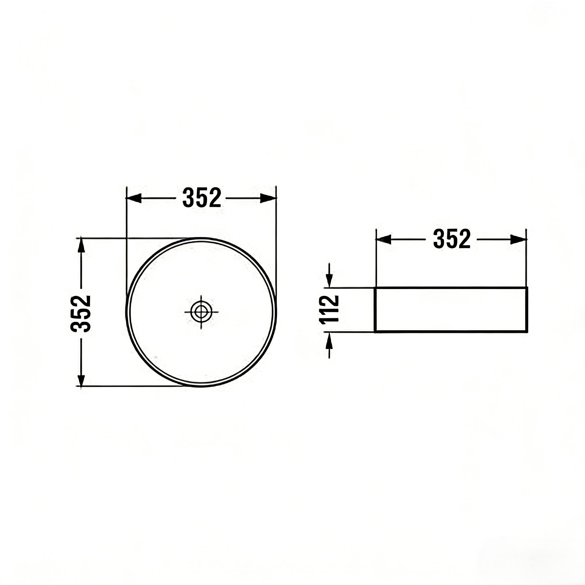 Above Counter Basin 352*352*112mm