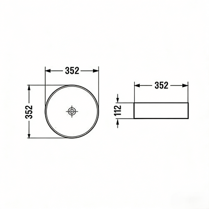 Above Counter Basin 352*352*112mm
