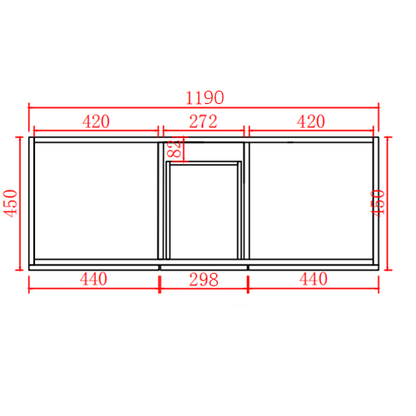 CETO Acacia Floor Vanity PVC Cabinet With Leg 600/750/900 AC124DL/AC154L/AC154DL-MW-MW/-MB