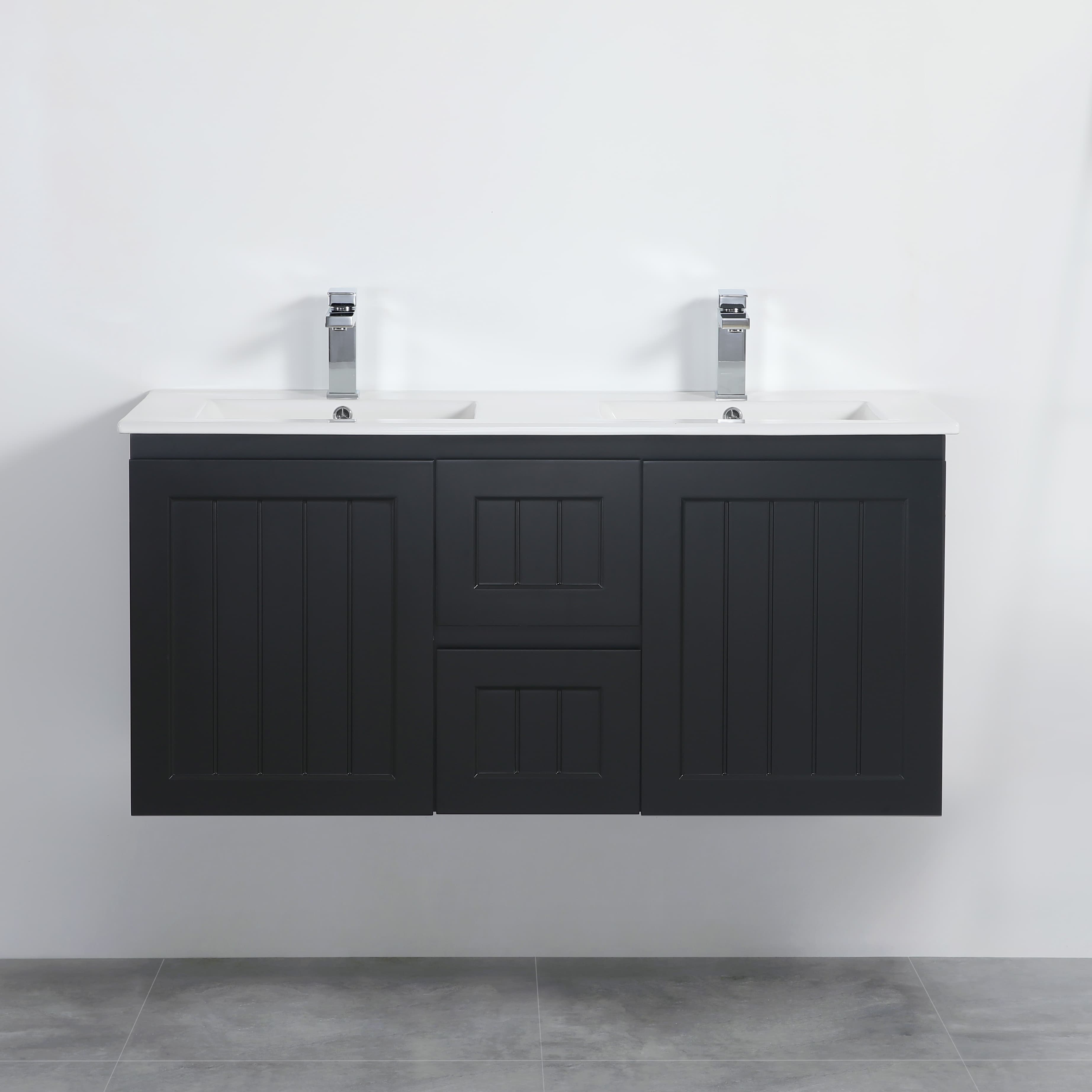 Acacia Wall-Mounted Vanity 1190*450*560mm Matte Black