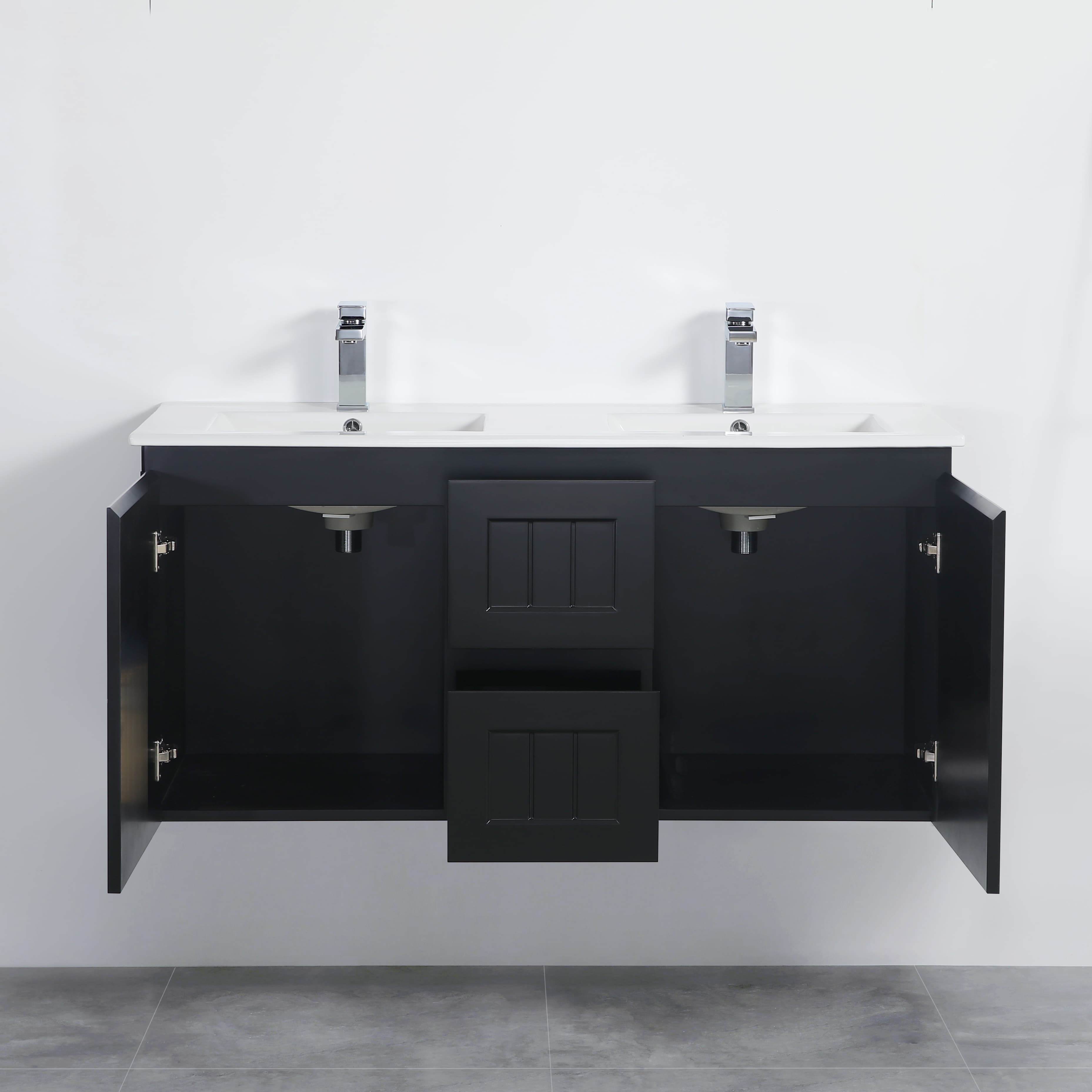 Acacia Wall-Mounted Vanity 1190*450*560mm Matte Black