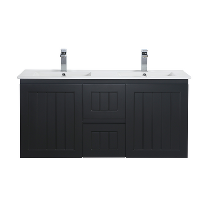 CETO Acacia Wall Hung PVC Cabinet With Soft closing doors 1200/1500 AC124W/AC124DW/AC154W-MW/-MB