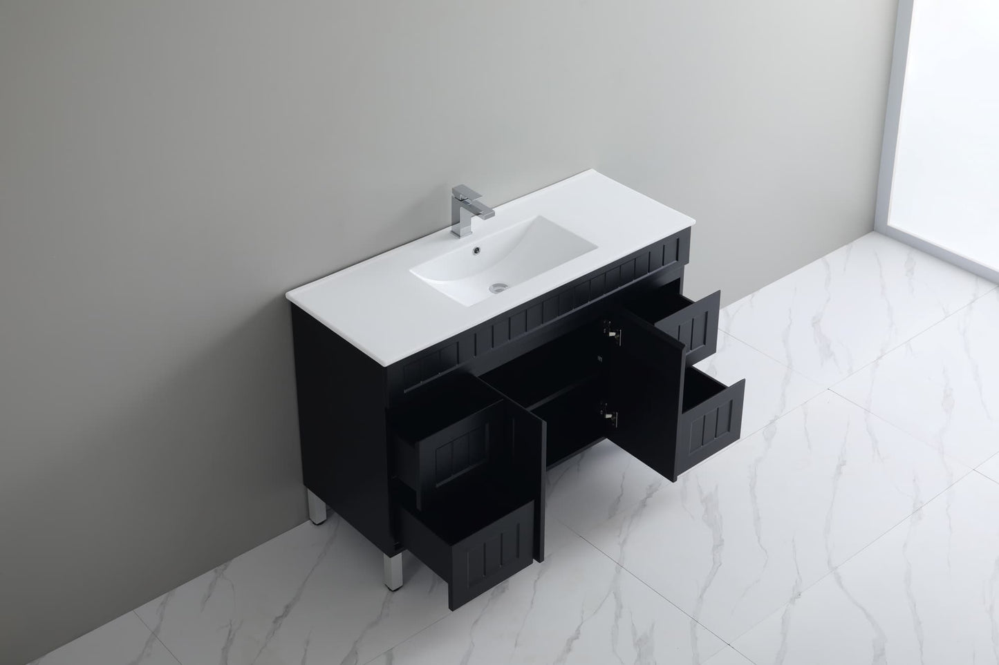 Ceto ACACIA 1200mm*460mm*860mm free standing Matte Black vanity