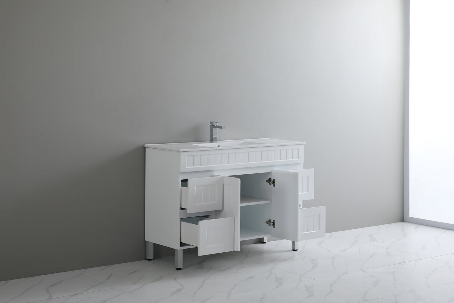 Ceto ACACIA 1200mm*460mm*860mm Matte White Both Side Drawers