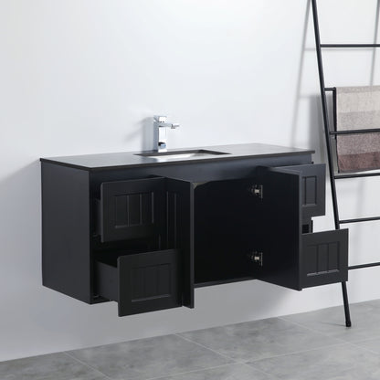CETO Acacia Wall Hung PVC Cabinet With Soft closing doors 1200/1500 AC124W/AC124DW/AC154W-MW/-MB
