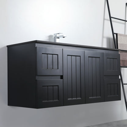CETO Acacia Wall Hung PVC Cabinet With Soft closing doors 1200/1500 AC124W/AC124DW/AC154W-MW/-MB