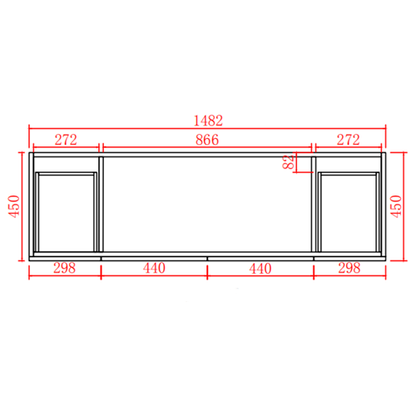 CETO Acacia Floor Vanity PVC Cabinet With Leg 600/750/900 AC124DL/AC154L/AC154DL-MW-MW/-MB