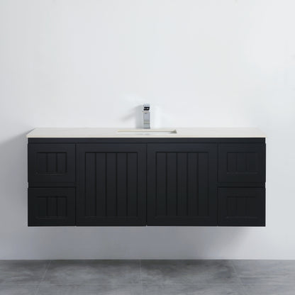 CETO Acacia Wall Hung PVC Cabinet With Soft closing doors 1200/1500 AC124W/AC124DW/AC154W-MW/-MB