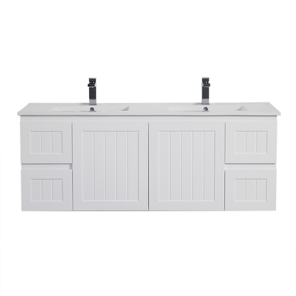 CETO Acacia Wall Hung PVC Cabinet With Soft closing doors 1200/1500 AC124W/AC124DW/AC154W-MW/-MB
