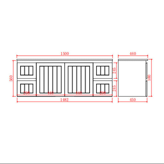 Ember WALL-MOUNTED VANITY 1190*450*710/1482*450*710mm