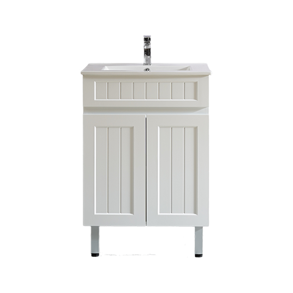 Haven Wood 600mm*465mm*860mm Free Standing Vanity Matte White