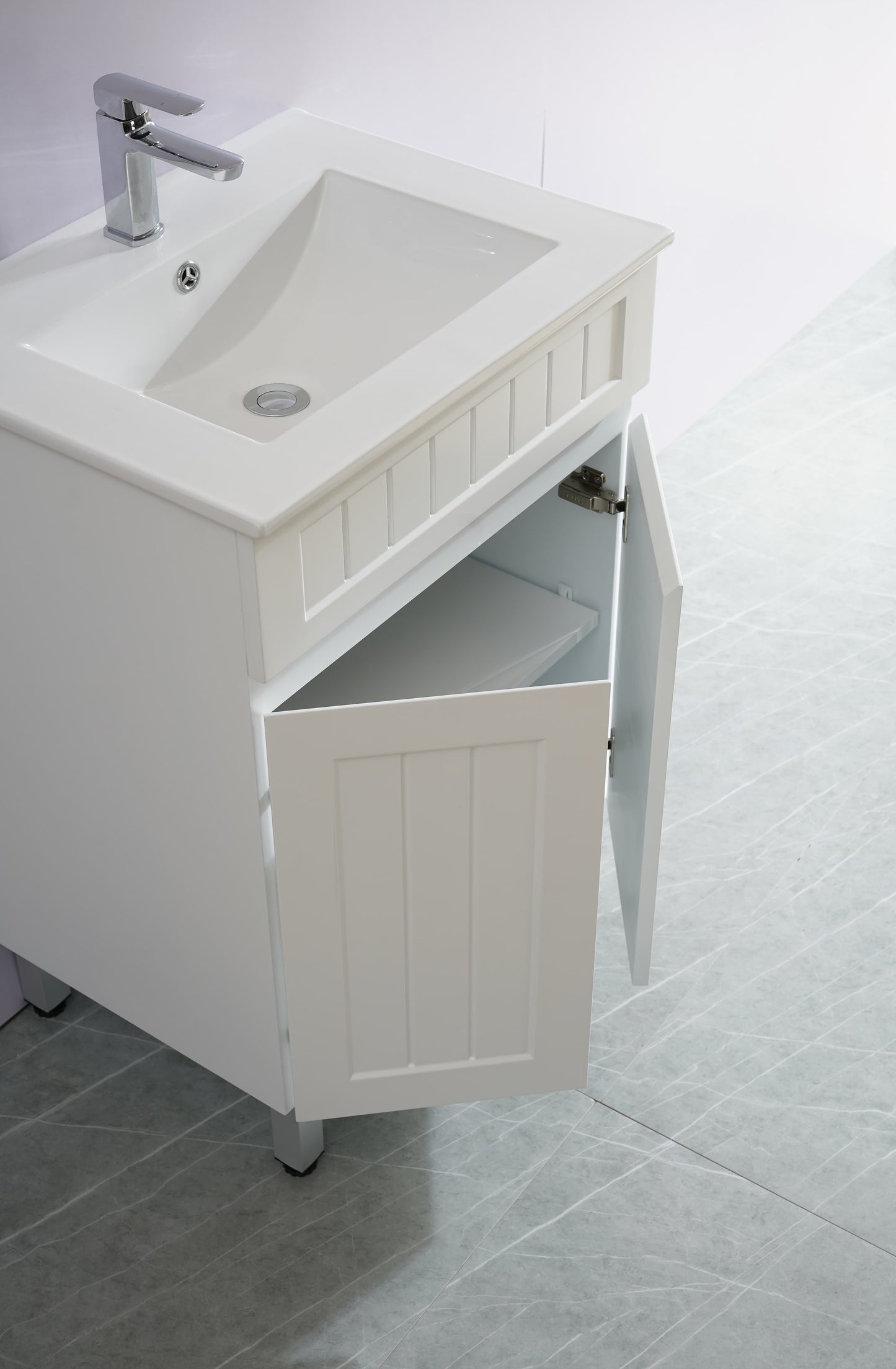 Ceto ACACIA 600mm*465mm*860mm free standing  Matte White vanity