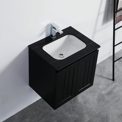 CETO Acacia Wall Hung PVC Cabinet With Soft closing doors 600/750/900 AC64W/AC74LW/AC74RW/AC94LW/AC94RW-MW/-MB