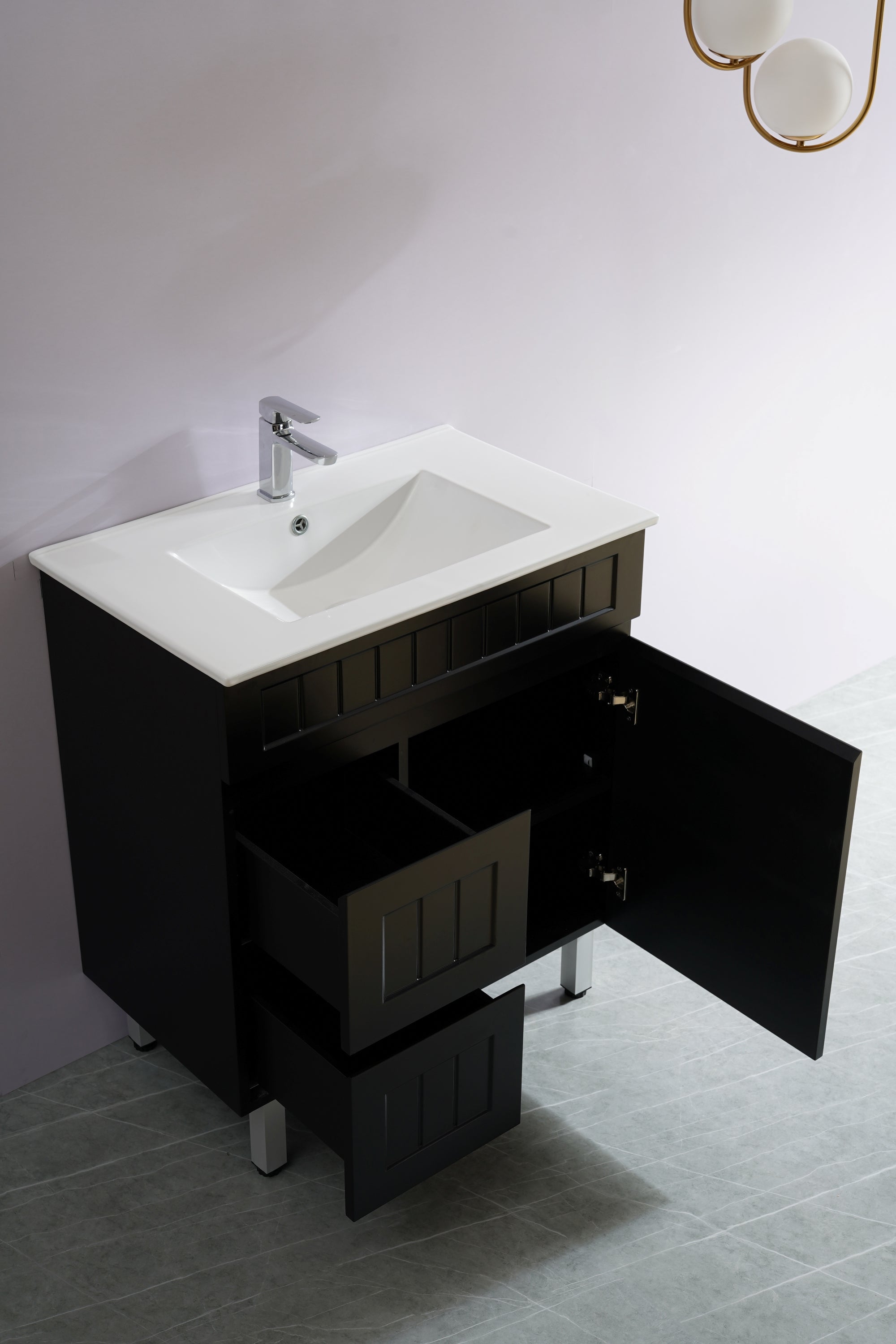 CETO Acacia Vanity SLIM Cabinet With Leg 590/730/890 AC63L/AC73RL/AC73LL/AC93RL/AC93LL-MW/-MB